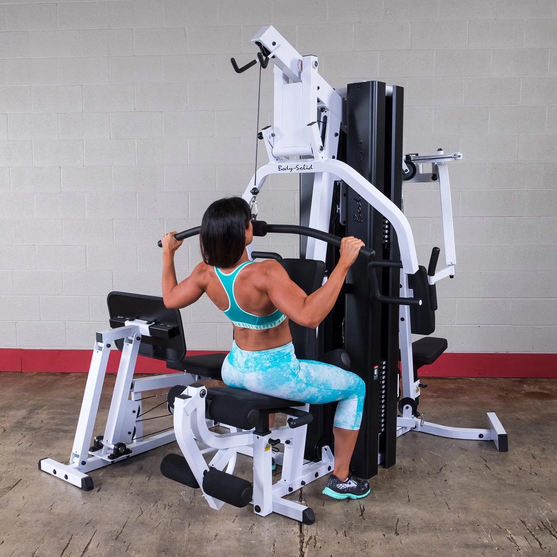 Transform Your Home Workouts with the Body Solid EXM3000LPS Commercial Double Stack Gym - Ultimate 3 Station Fitness Solution