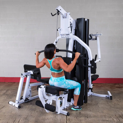 Transform Your Home Workouts with the Body Solid EXM3000LPS Commercial Double Stack Gym - Ultimate 3 Station Fitness Solution
