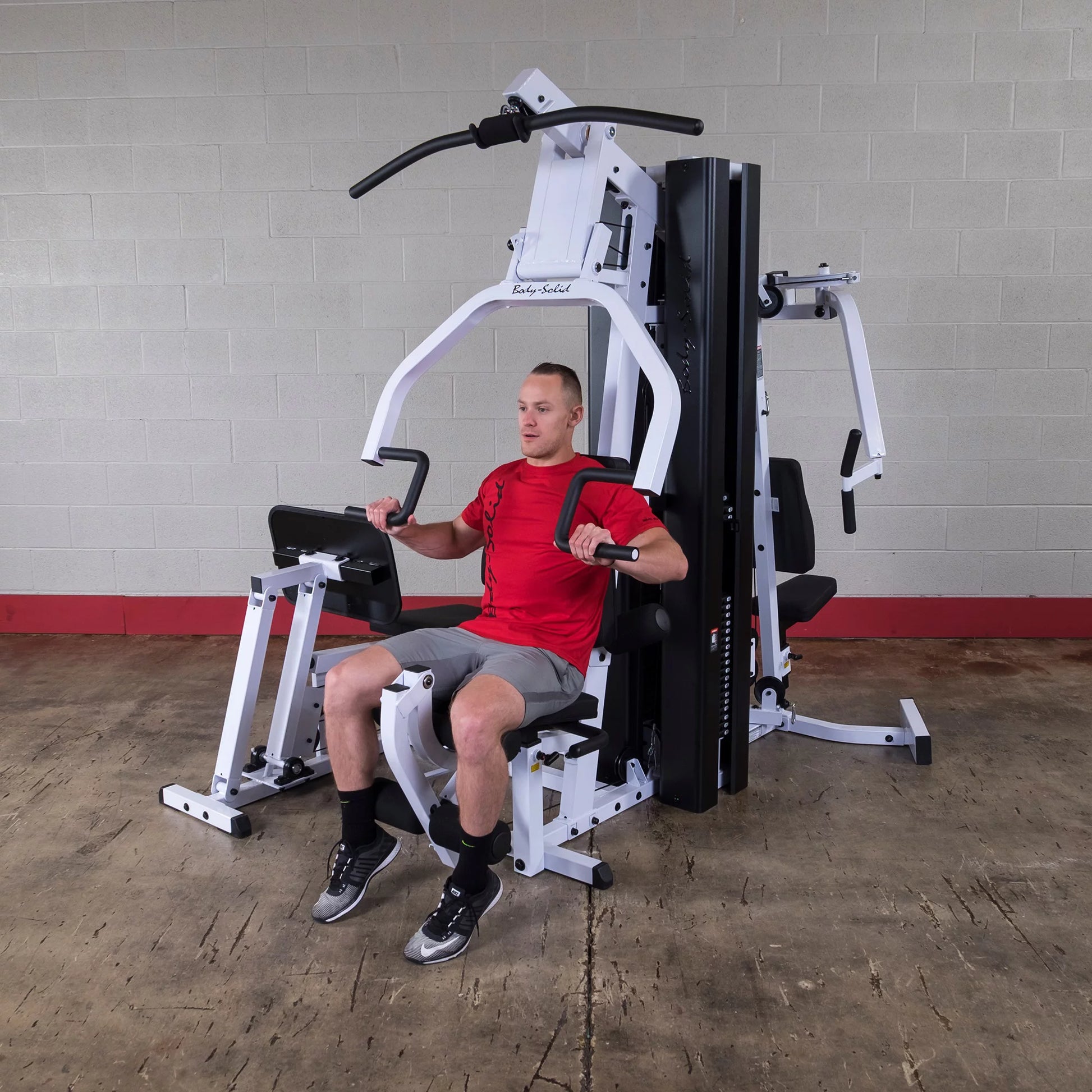 Transform Your Home Workouts with the Body Solid EXM3000LPS Commercial Double Stack Gym - Ultimate 3 Station Fitness Solution