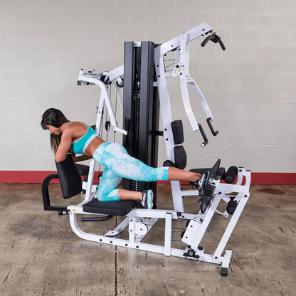 Transform Your Home Workouts with the Body Solid EXM3000LPS Commercial Double Stack Gym - Ultimate 3 Station Fitness Solution