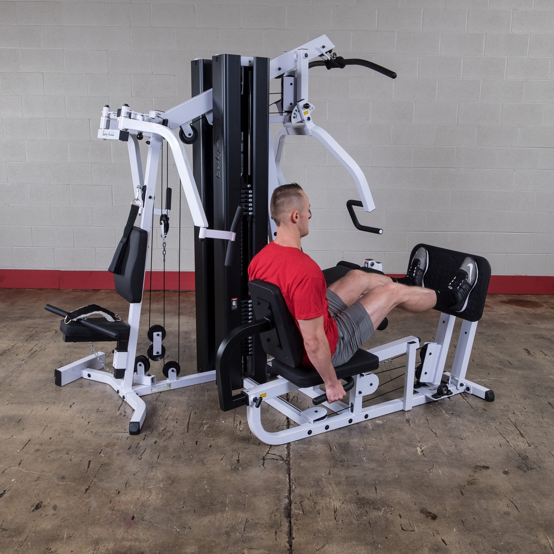Transform Your Home Workouts with the Body Solid EXM3000LPS Commercial Double Stack Gym - Ultimate 3 Station Fitness Solution