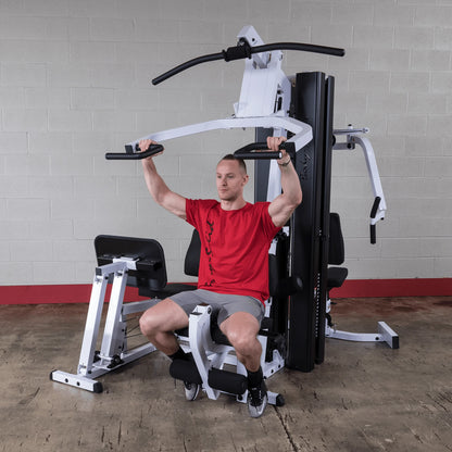 Transform Your Home Workouts with the Body Solid EXM3000LPS Commercial Double Stack Gym - Ultimate 3 Station Fitness Solution