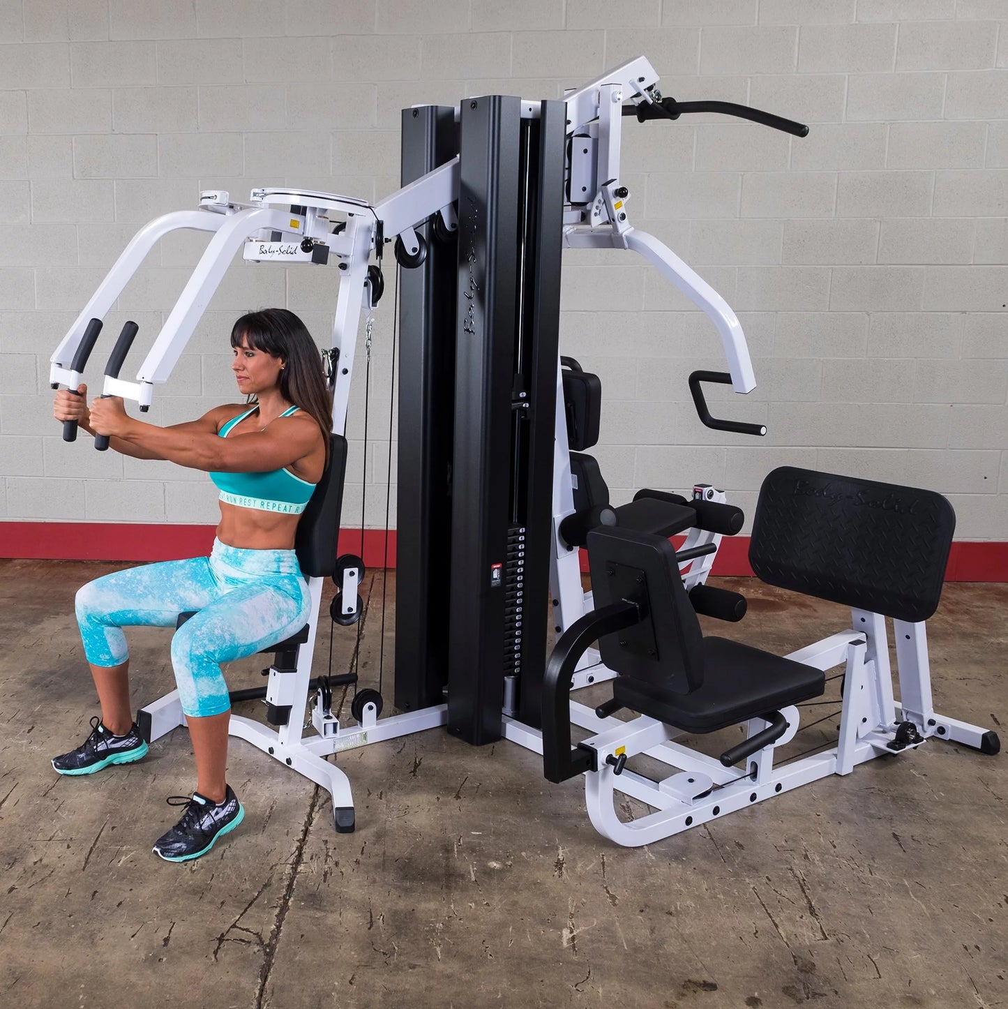 Transform Your Home Workouts with the Body Solid EXM3000LPS Commercial Double Stack Gym - Ultimate 3 Station Fitness Solution