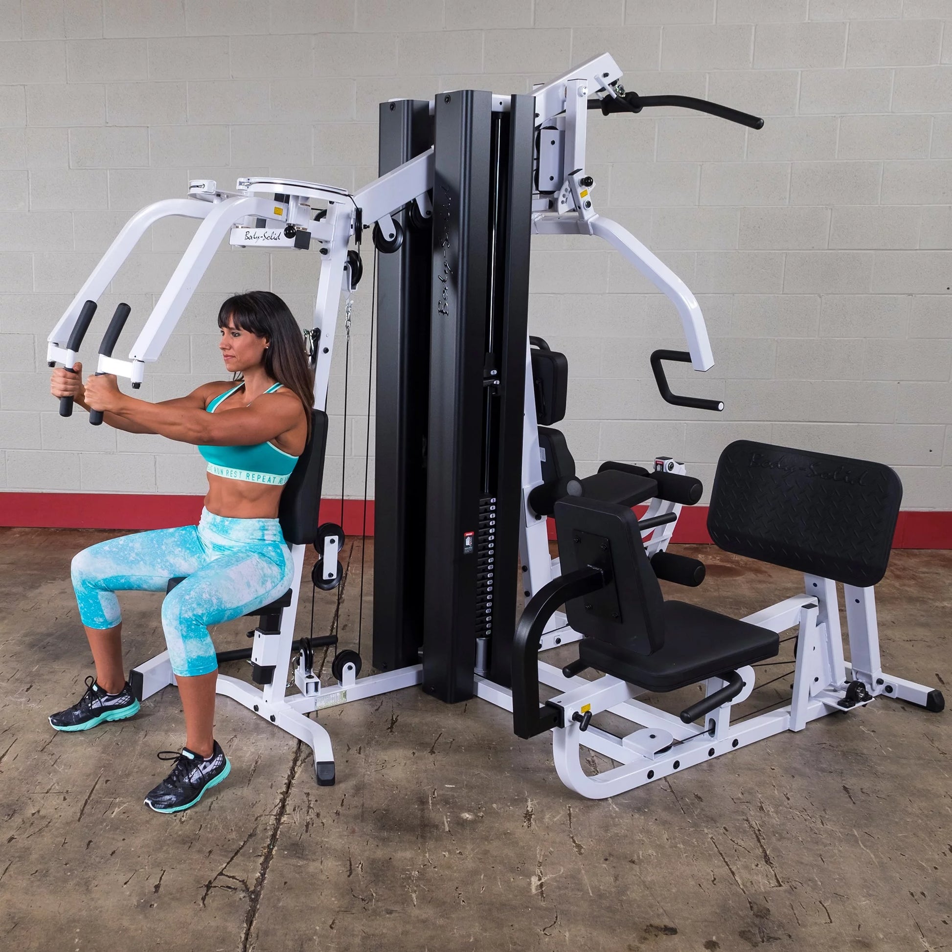 Transform Your Home Workouts with the Body Solid EXM3000LPS Commercial Double Stack Gym - Ultimate 3 Station Fitness Solution