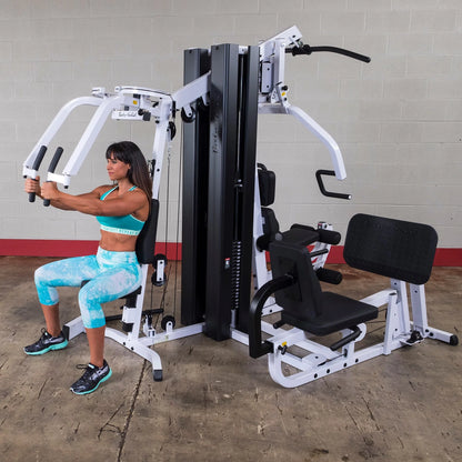 Transform Your Home Workouts with the Body Solid EXM3000LPS Commercial Double Stack Gym - Ultimate 3 Station Fitness Solution
